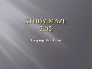 Study Maze 5.05