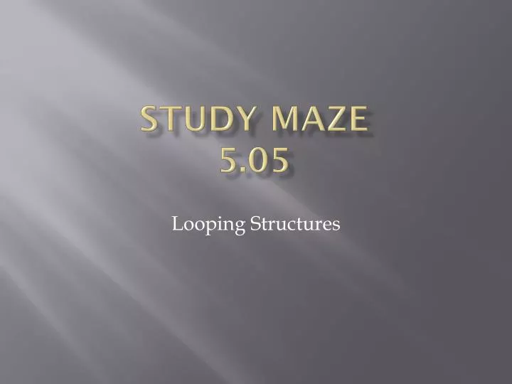 study maze 5 05