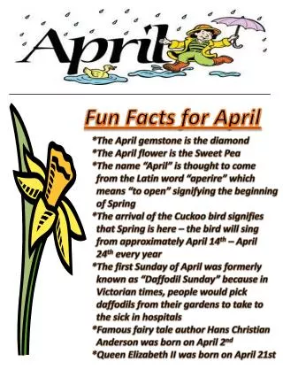 Fun Facts for April
