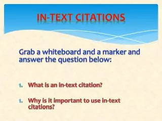 In-text citations