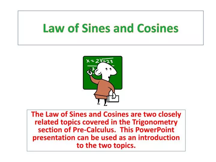 law of sines and cosines