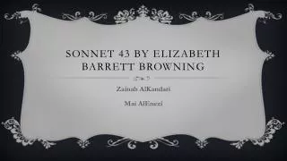 Sonnet 43 by Elizabeth barrett browning