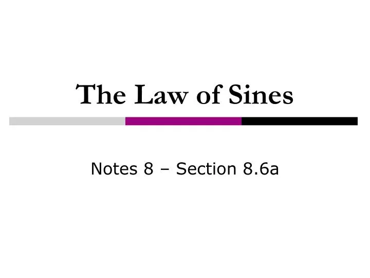 the law of sines