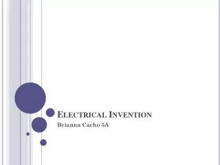 Electrical Invention