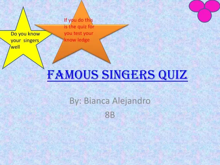 famous singers quiz