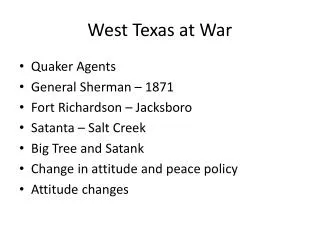 West Texas at War