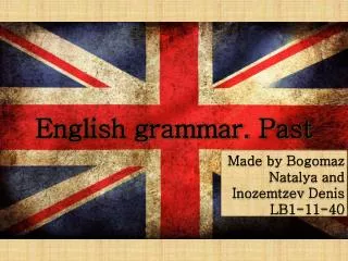 English grammar. Past