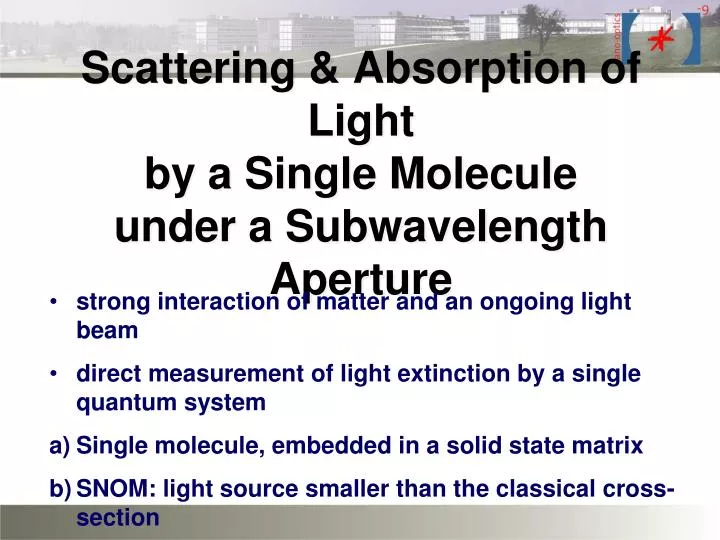 scattering absorption of light by a single molecule under a subwavelength aperture