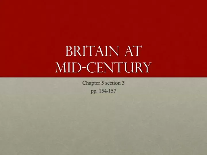 britain at mid century