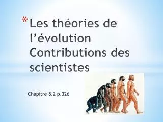 les th ories de l volution contributions des scientistes