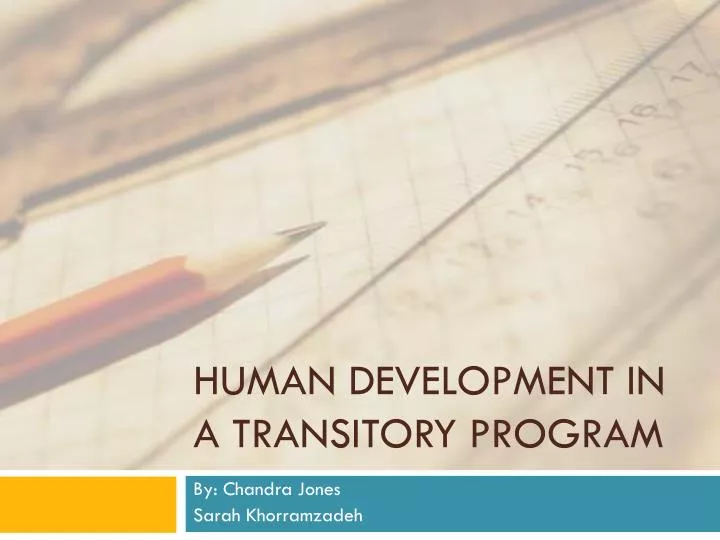 human development in a transitory program
