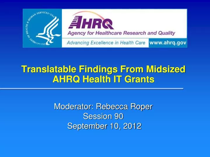 translatable findings from midsized ahrq health it grants