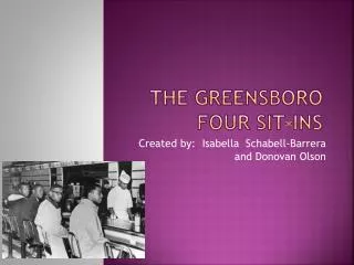 The Greensboro four sit-ins