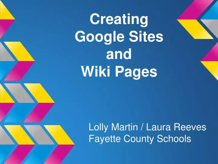 creating google sites and wiki pages