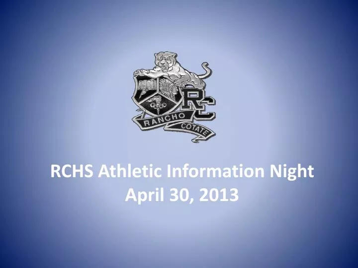 rchs athletic information night april 30 2013
