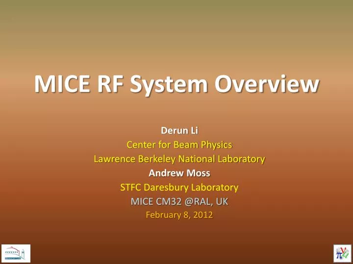 mice rf system overview