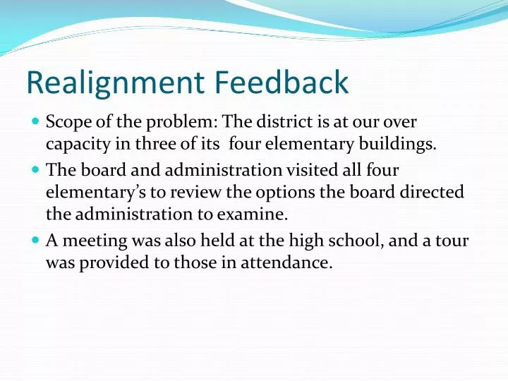 realignment feedback