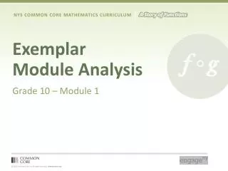 Exemplar Module Analysis