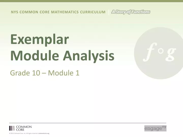 exemplar module analysis