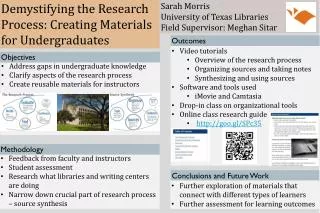 Demystifying the Research Process: Creating Materials for Undergraduates