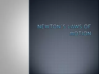 newton s laws of motion