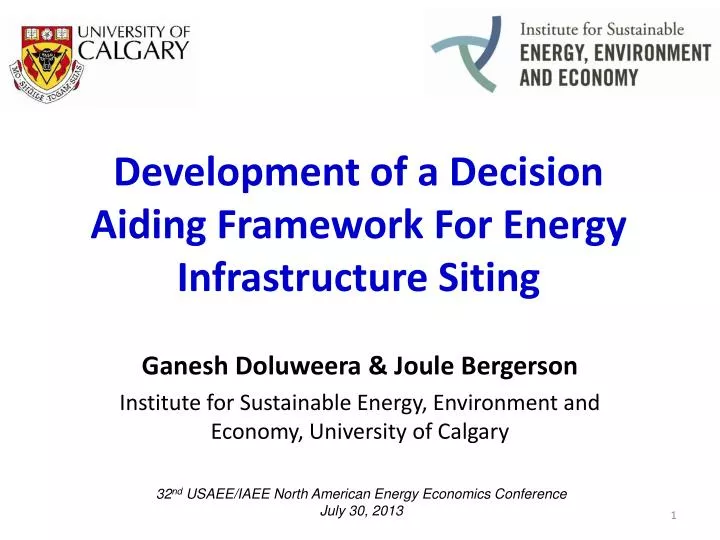 development of a decision aiding framework for energy infrastructure siting