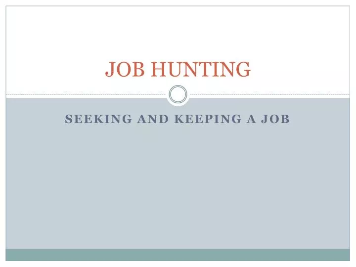 job hunting