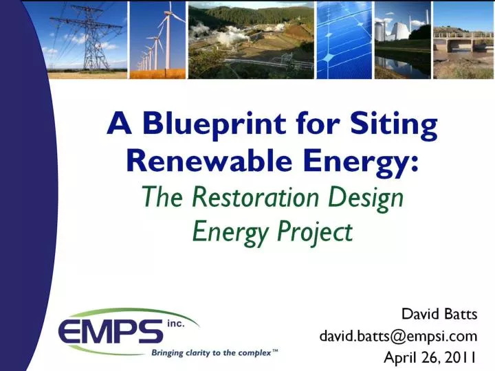 a blueprint for siting renewable energy the restoration design energy project