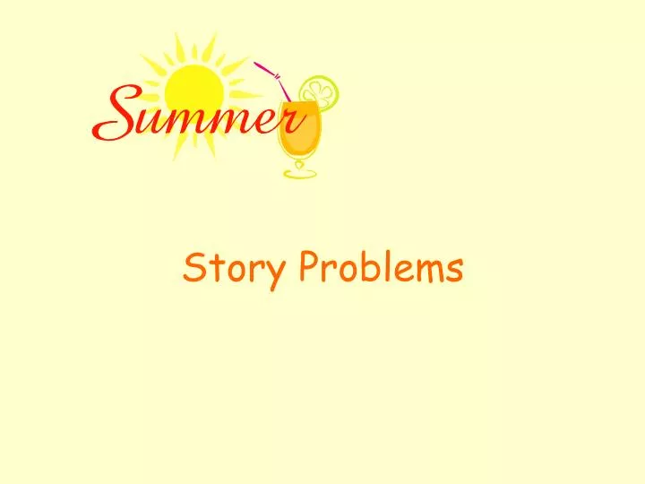 story problems