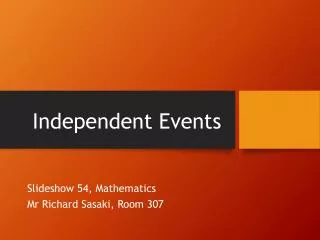 Independent Events