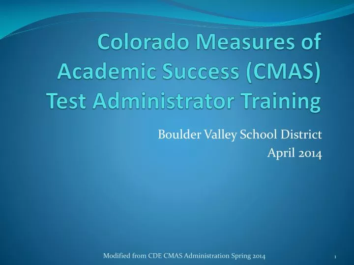 colorado measures of academic success cmas test administrator training