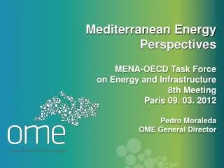 Mediterranean Energy Perspectives