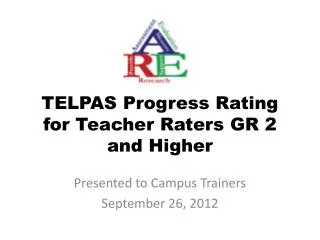 telpas progress rating for teacher raters gr 2 and higher