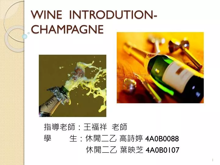 wine introdution champagne