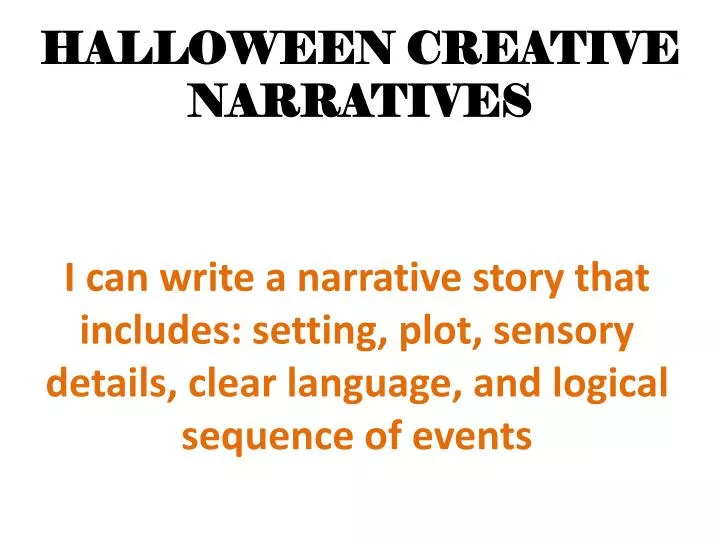 halloween creative narratives