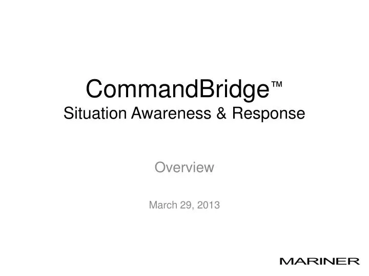 commandbridge situation awareness response