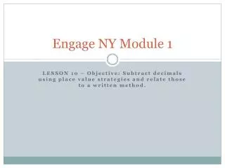 engage ny module 1