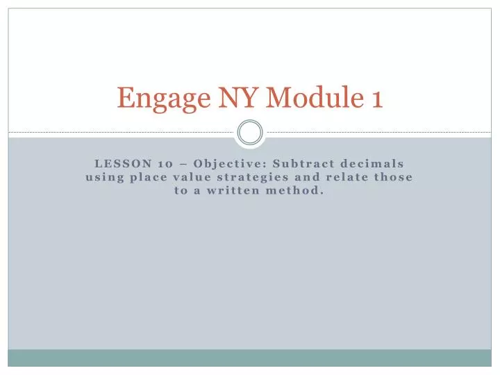 engage ny module 1