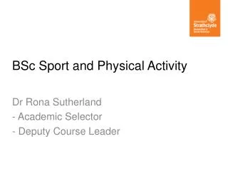 BSc Sport and Physical Activity
