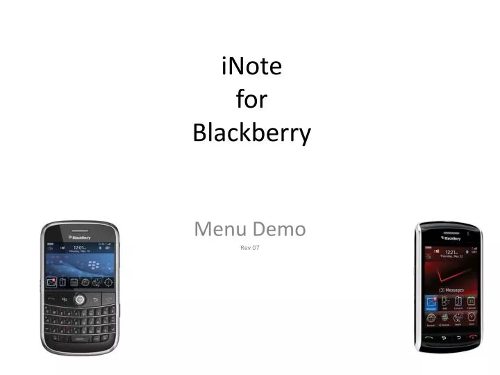 inote for blackberry