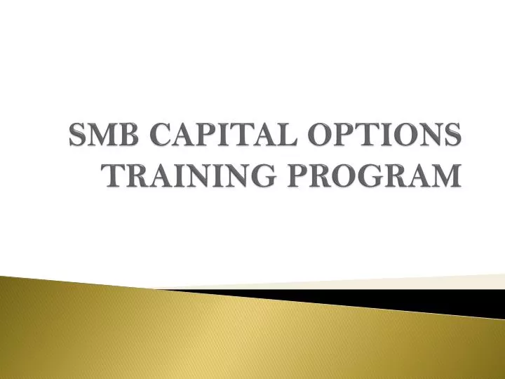 smb capital options training program