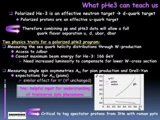 What pHe3 can teach us