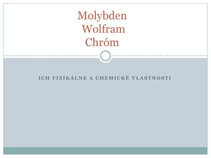 molybden wolfram chr m