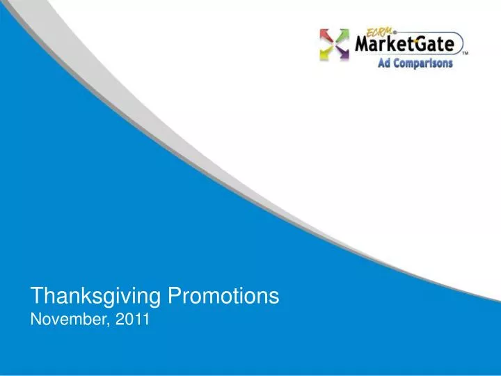 thanksgiving promotions november 2011