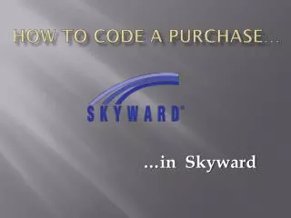 How to Code a purchase…