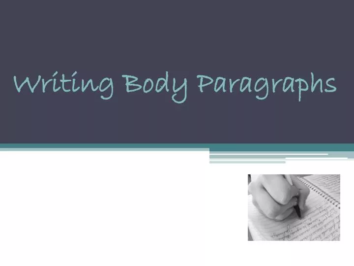 writing body paragraphs