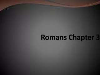 Romans Chapter 3