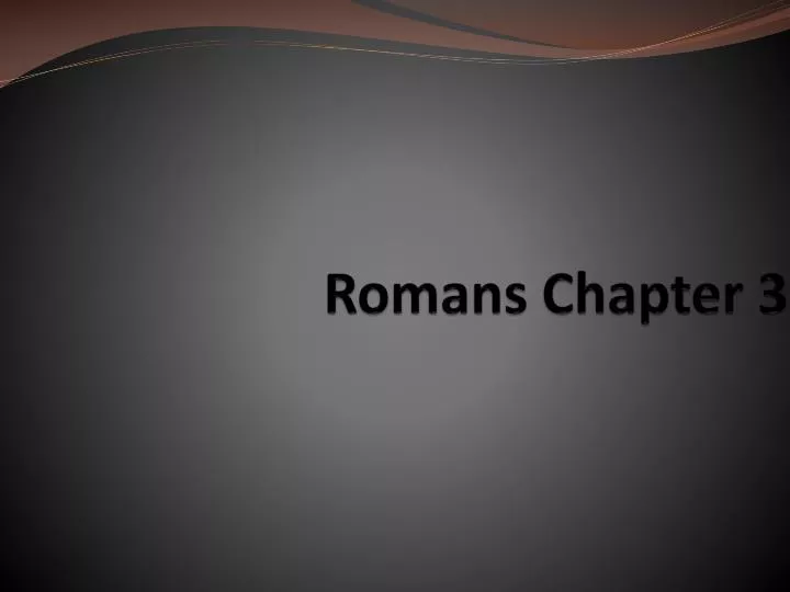 romans chapter 3