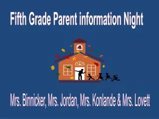 Fifth Grade Parent information Night