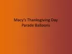 Macy’s Thanksgiving Day Parade Balloons